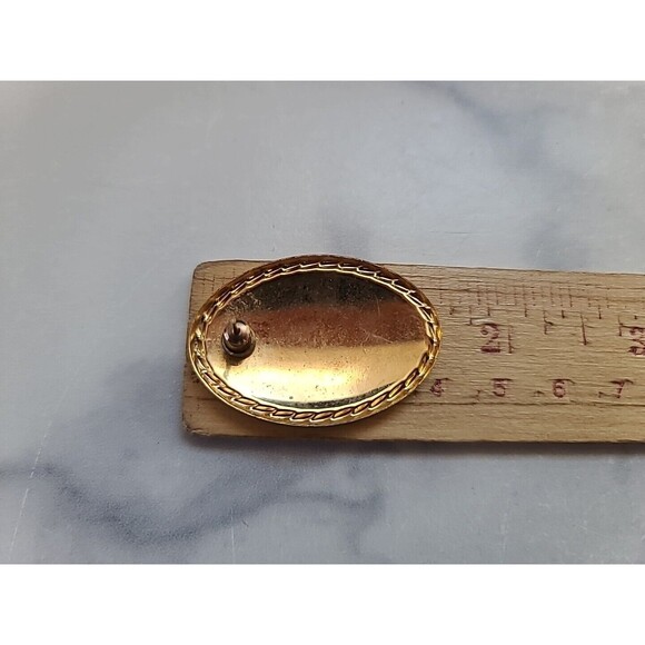 Vintage Oval Shaped Enamel Stud Earrings - Picture 8 of 10